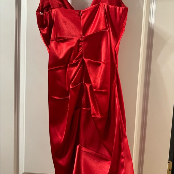 Red cocktail dress. Bought at boutique. - Picture 3 of 7